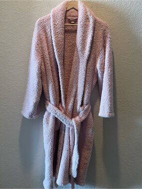 Barefoot Dreams cozychic knit pink comfy bath robe,